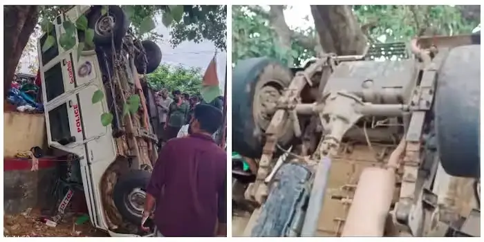 പ്രതിയുമായി പോയ പൊലീസ് ജീപ്പ് നിയന്ത്രണം വിട്ട് മറിഞ്ഞു…ഒരാൾക്ക് ദാരുണാന്ത്യം…