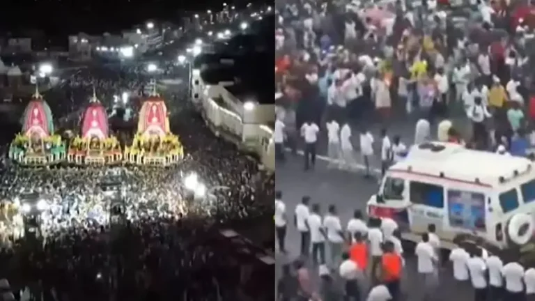 രഥയാത്രയ്ക്കിടെ അനിയന്ത്രിതമായ തിക്കും തിരക്കും.. മൂന്ന് ഭക്തർ മരിച്ചു…