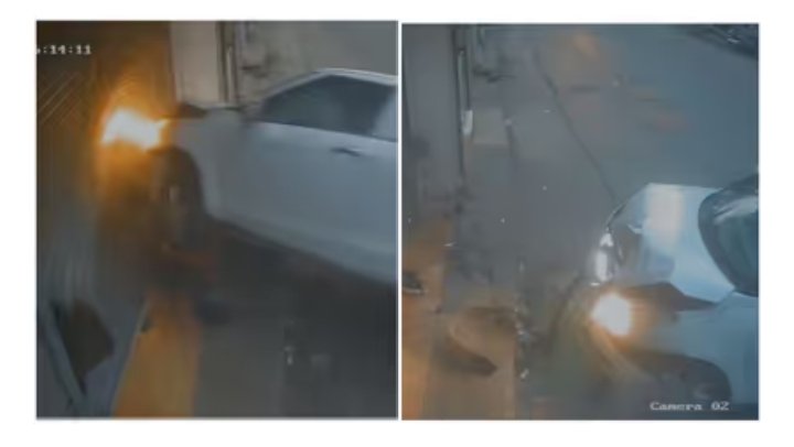 നിയന്ത്രണം വിട്ട് കുതിച്ചെത്തിയ കാർ, കടയുടെ ഷട്ടർ ഇടിച്ചു തകർത്തു…
